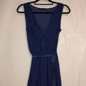 ZARA basic navy v-neck dress- XS